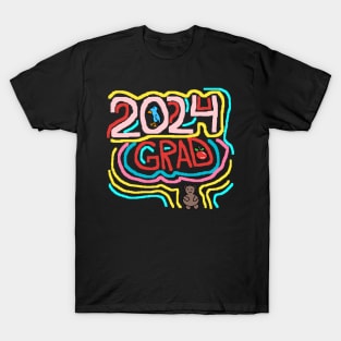pixel art 2024 grad girl T-Shirt
